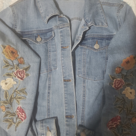 Embroidered Denim Jacket - Picture 2 of 4